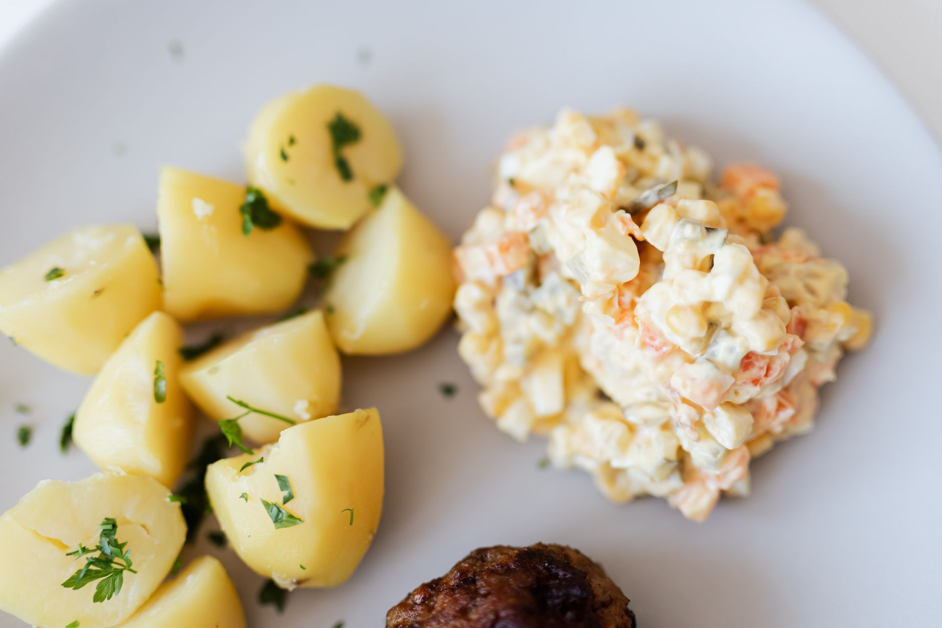 Aardappelsalade met mosterddressing