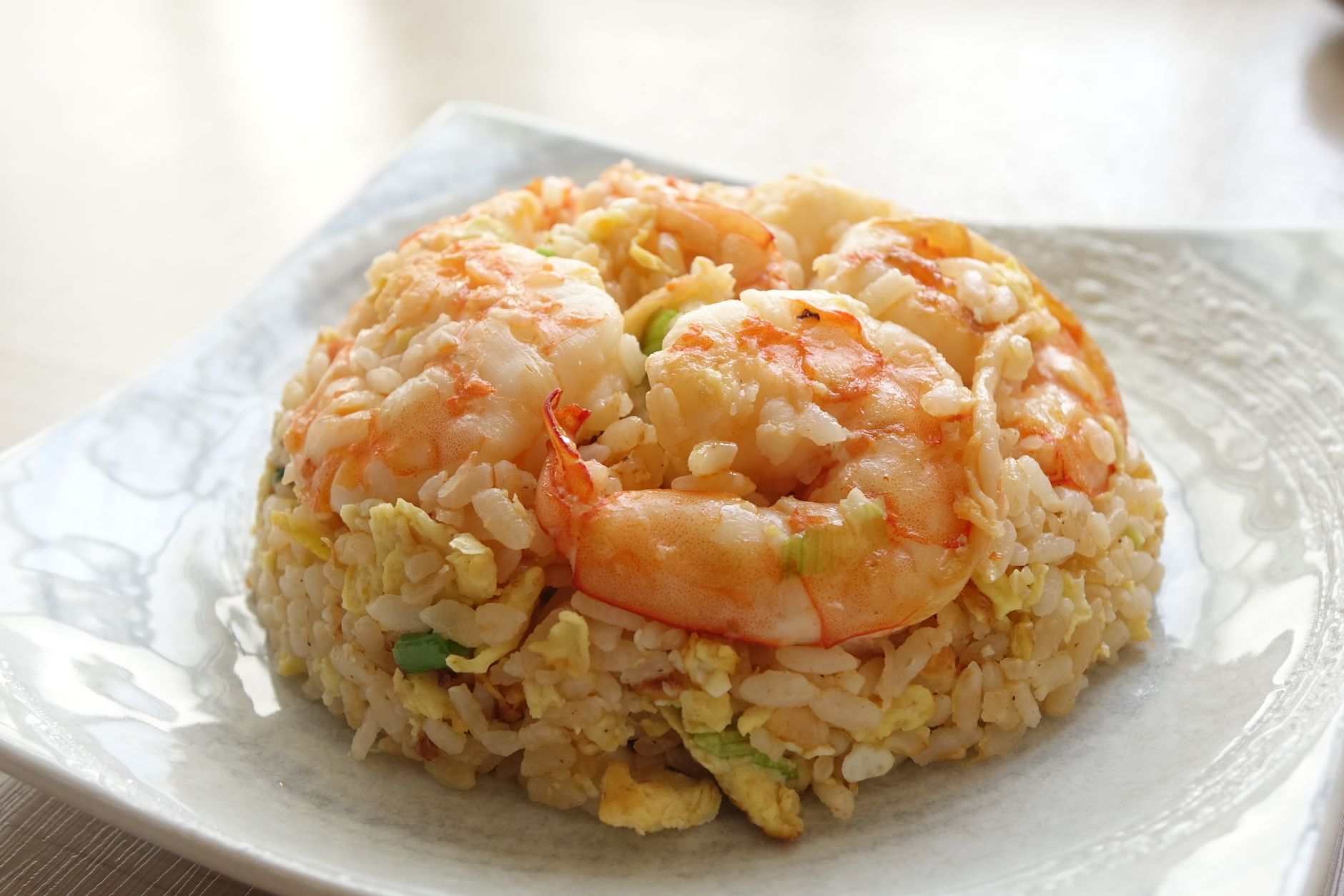 Egg foo young met garnalen