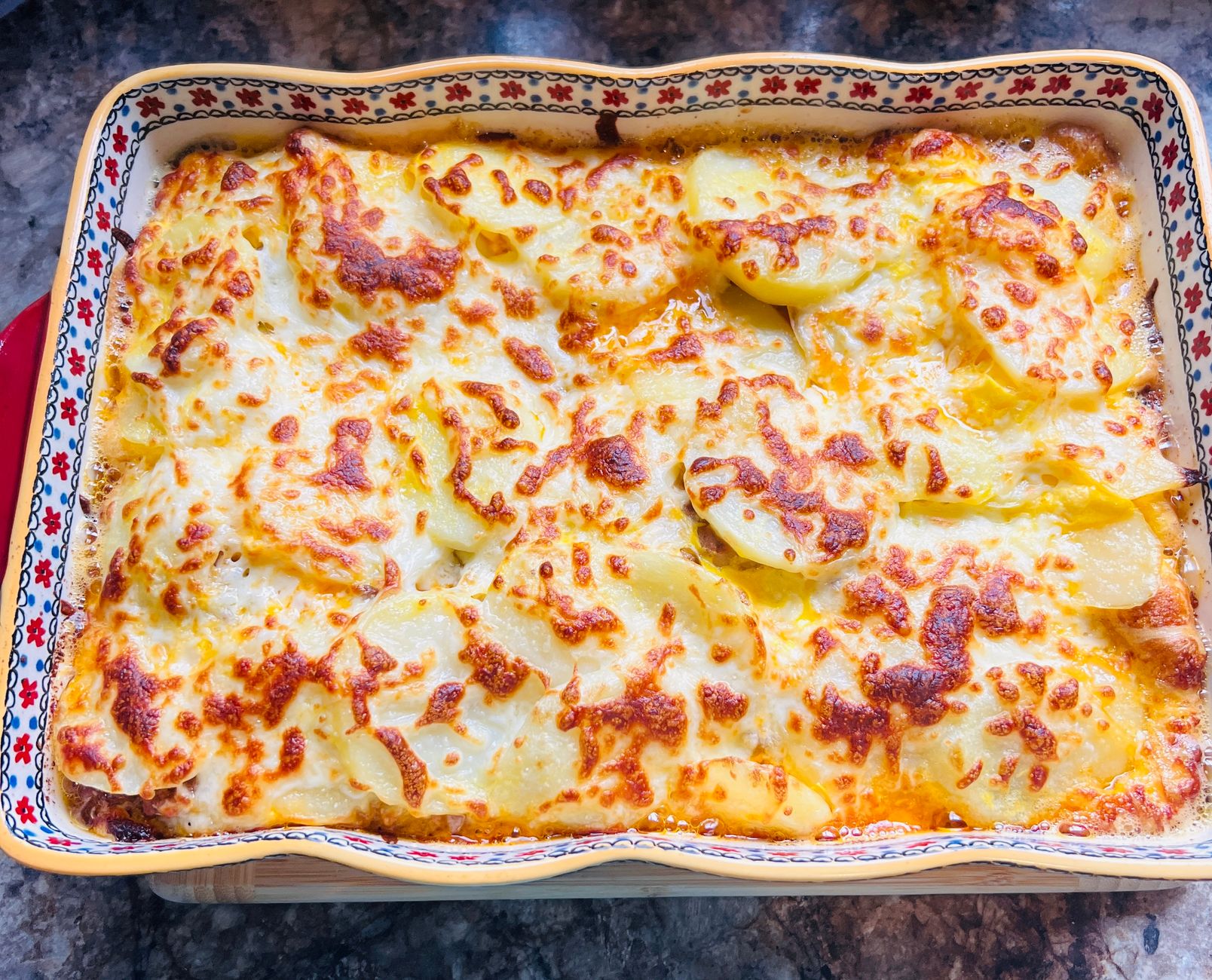 Aardappel-preischotel uit de oven