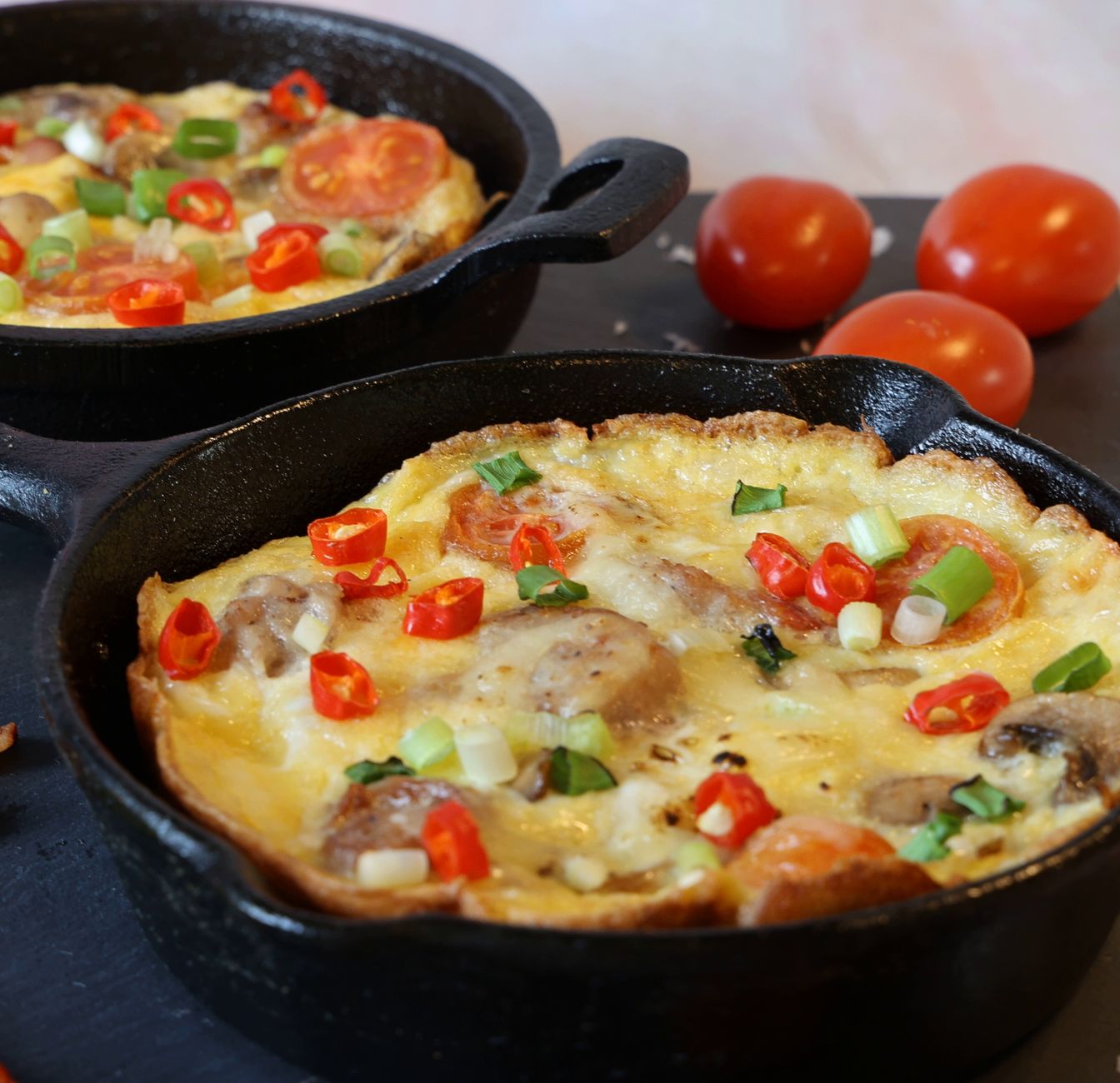 Frittata met courgette en feta