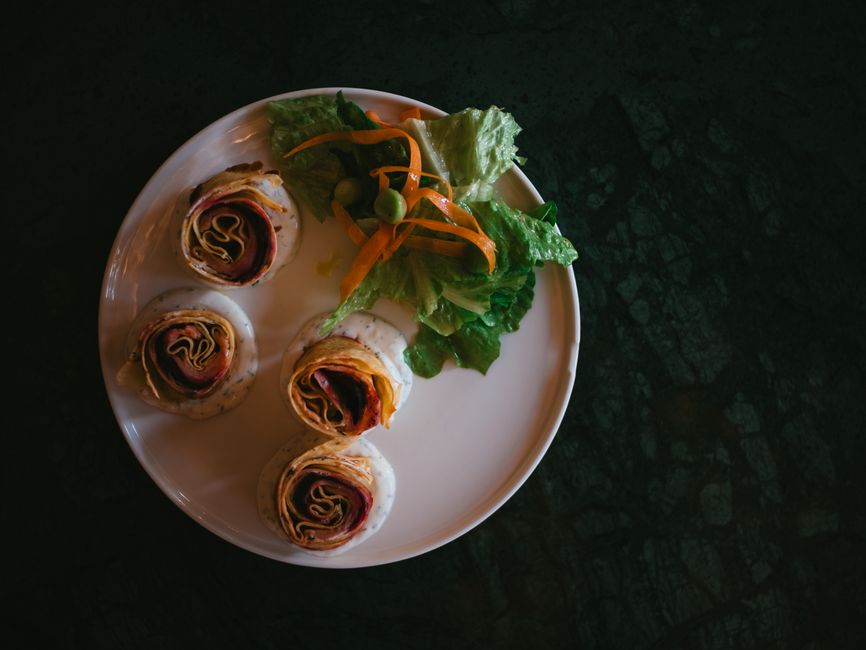 Gerookte zalmrolletjes met roomkaas