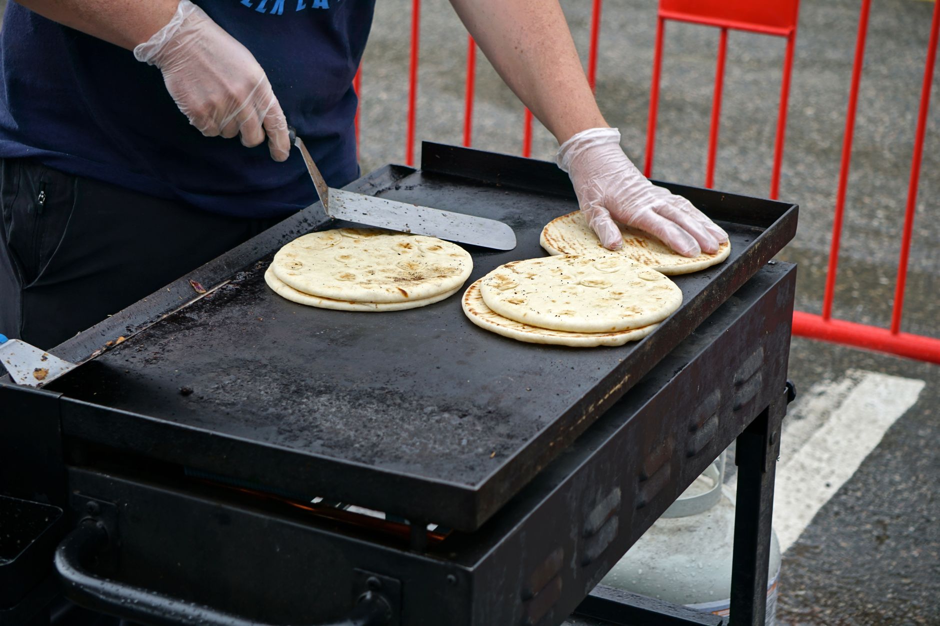 Griekse gyros met pita en tzatziki