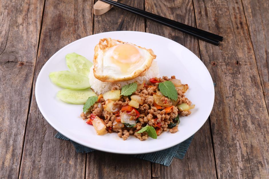 Kai jeow moo (Thaise omelet met varkensgehakt)