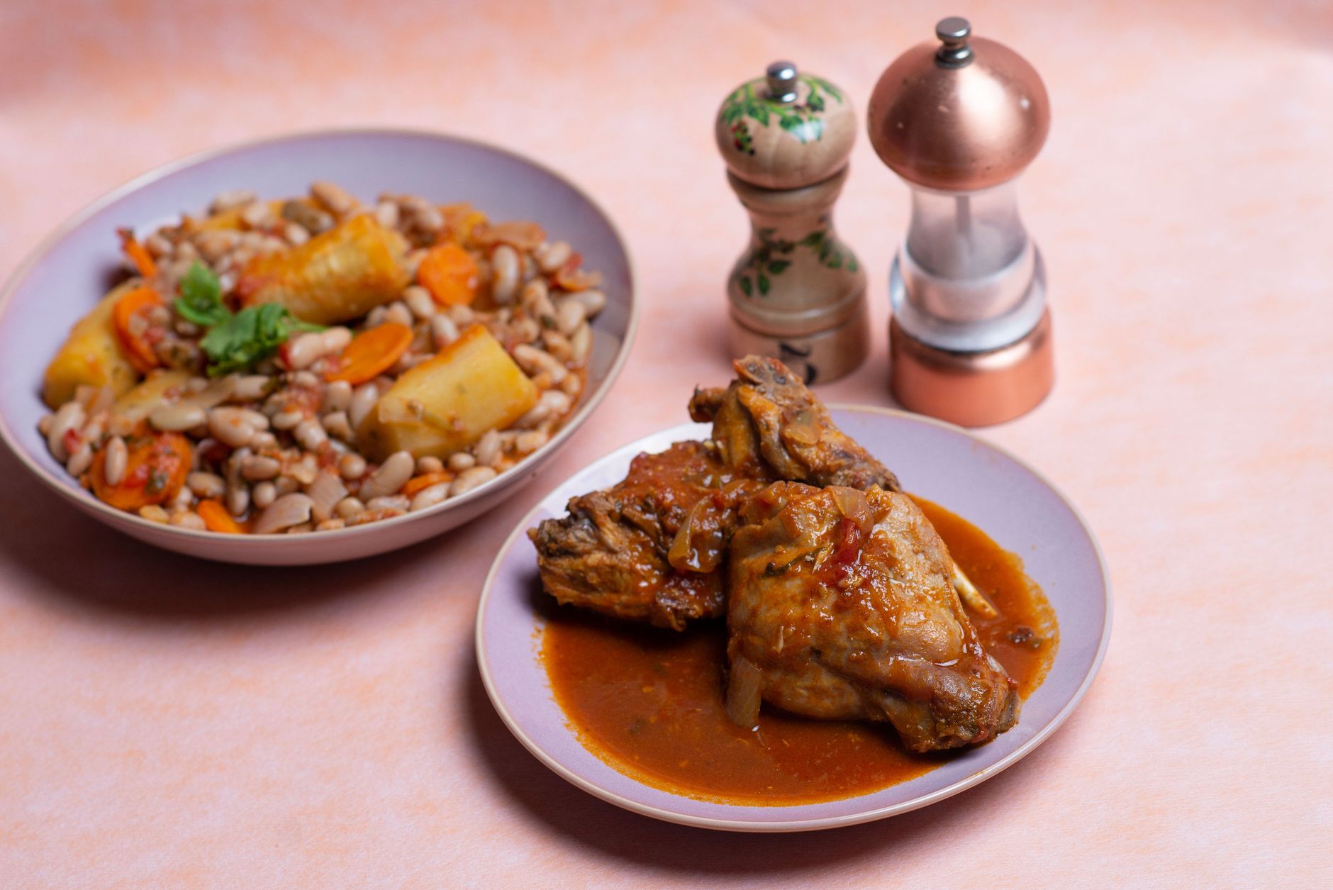 Paprikakip met romige saus